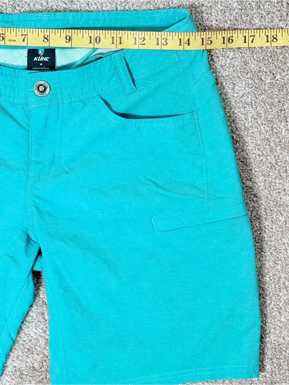 Kuhl Men's Sz 4 Light Sea Green Cargo Shorts